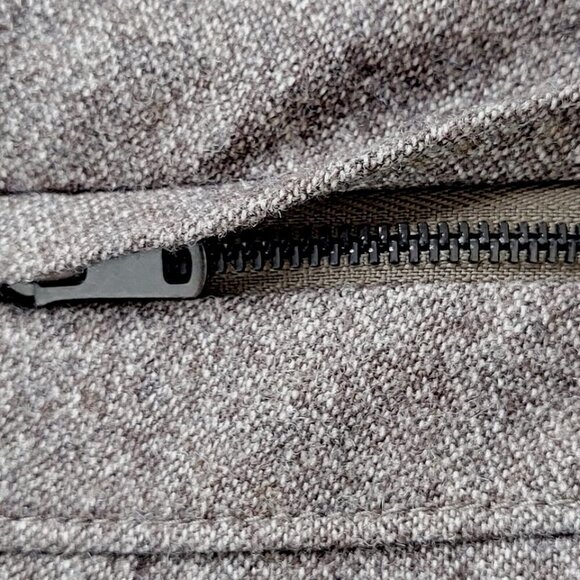 Ann Taylor Tweed Blazer Size 10P Hidden Buttons Zip Front Pockets Wool Blend - Picture 6 of 13